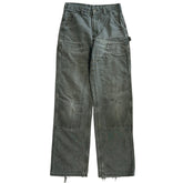Vintage Carhartt Double Knee Thrashed Moss Green Work Pants