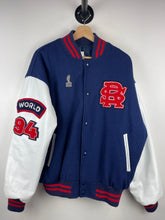 Vintage 90s The Rolling Stones Voodoo Lounge Brockum Navy Wool & Leather Varsity Jacket