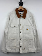 Vintage Carhartt Chore Thrashed Beige Work Jacket