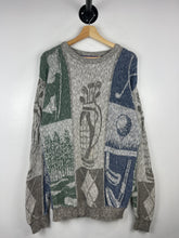Vintage 90s Shenandoah Golf Grey & Navy Knit Sweater