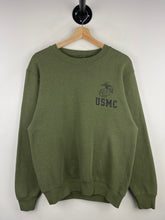 Vintage 90s USMC Marine Corps Green Crewneck