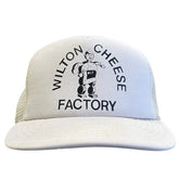 Vintage 90s Wilton Cheese Factory White Snapback Hat