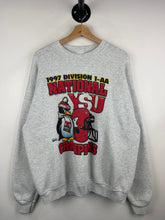 Vintage 90s Youngstown State University Football Champions Grey Crewneck