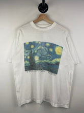 Vintage 90s Vincent Van Gogh Starry Night Art Euro White Tee