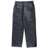 Vintage Carhartt Thrashed Petrol Grey Work Pants