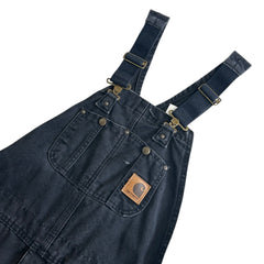 Vintage Carhartt Double Knee Faded Black Insulated Overalls R27 BLK