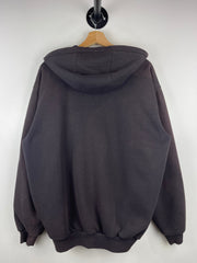 Vintage Carhartt Thermal Lined Black Zip Up Hoodie