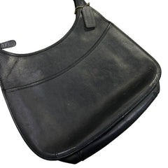 Vintage 90s Coach Ergo Pocket Black Leather Hobo Bag