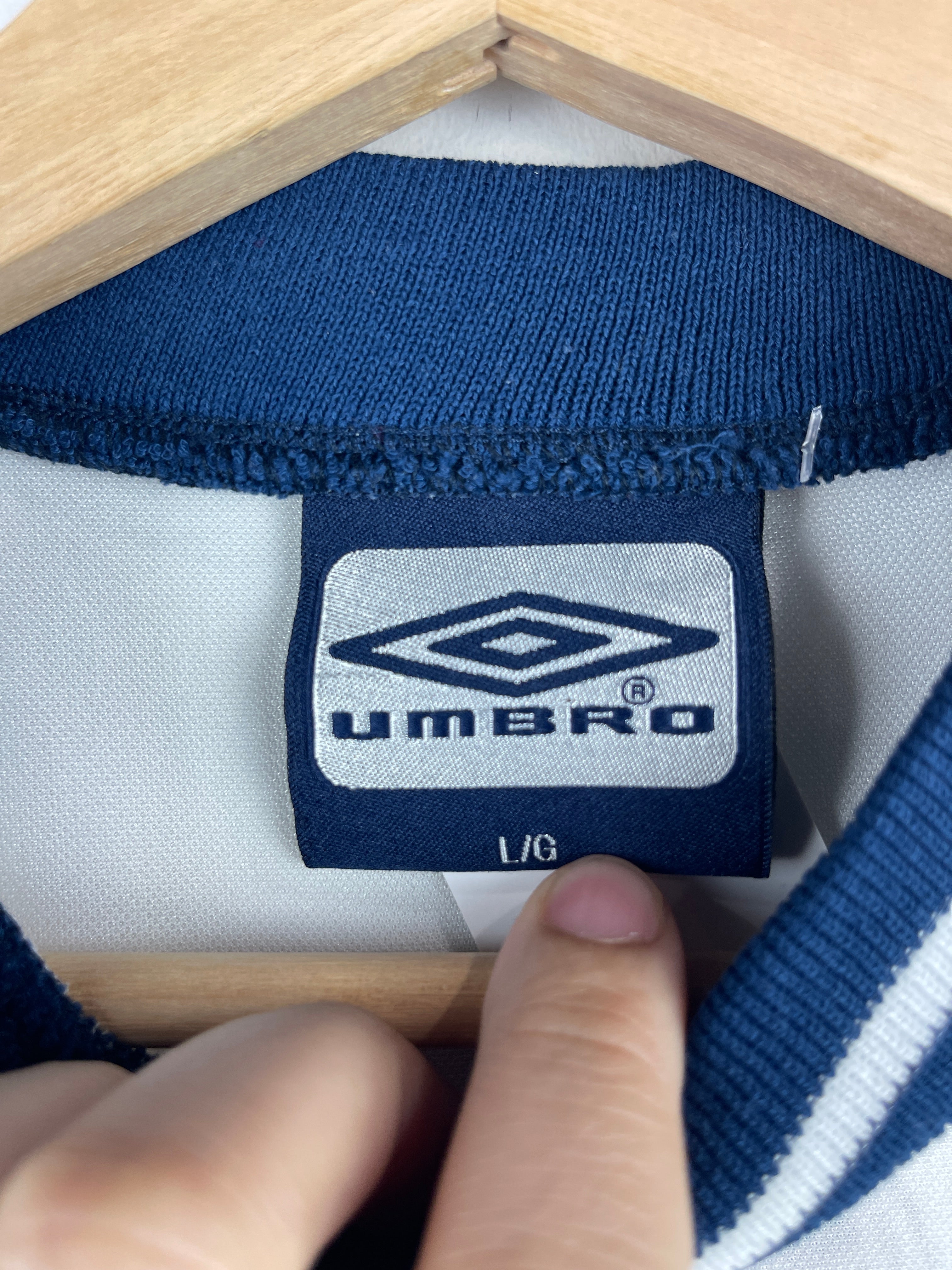 Vintage 90s Umbro White Soccer Jersey