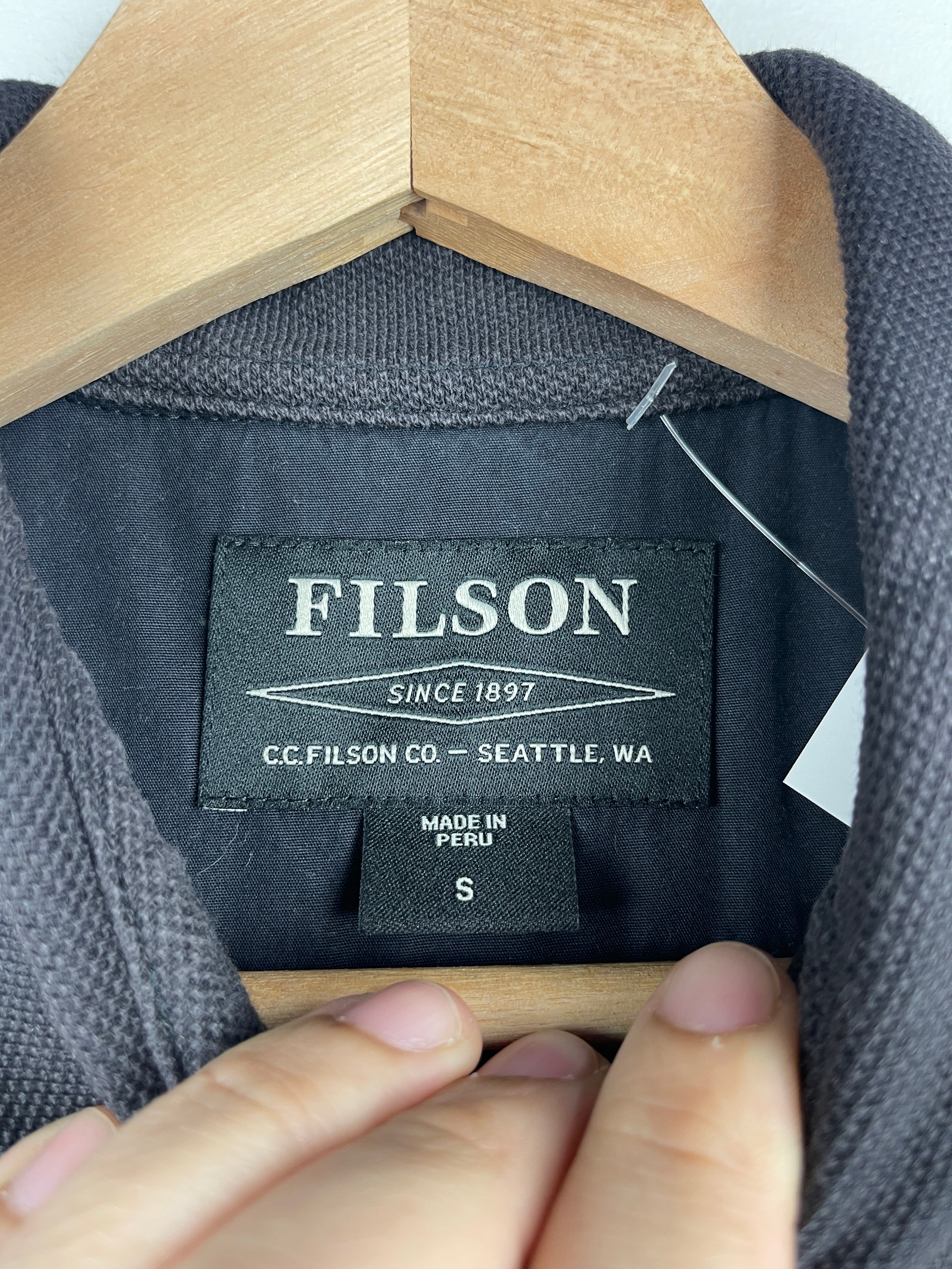 Vintage Filson Striped Black & Beige Polo Shirt