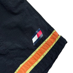 Vintage 90s Tommy Hilfiger Athletics Surfing Black Nylon Shorts