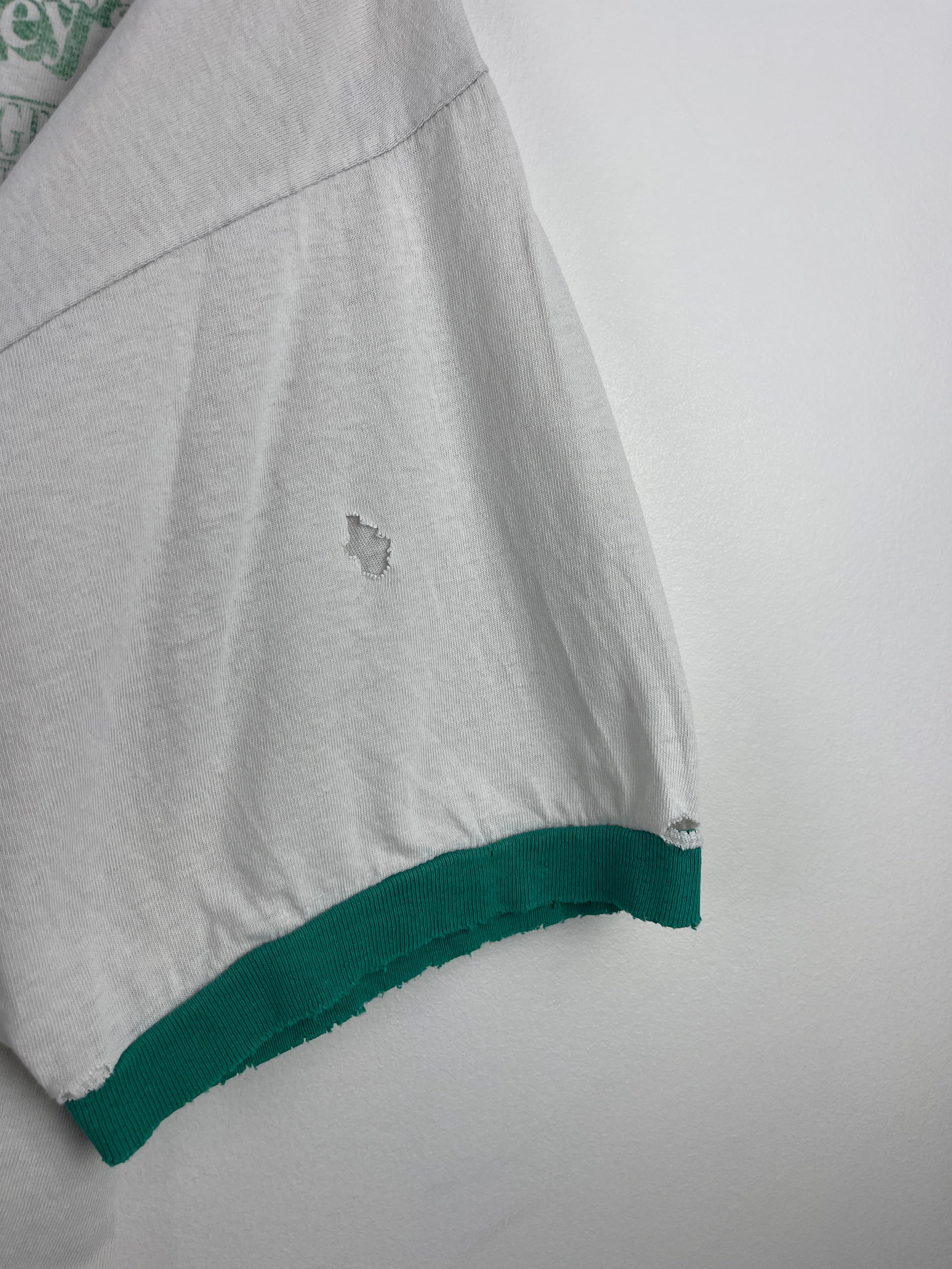Vintage Bailey's Pub & Grille White & Green Ringer Tee