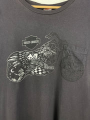 Vintage Harley Davidson Thiensville Wisconsin Grey Pocket Tee