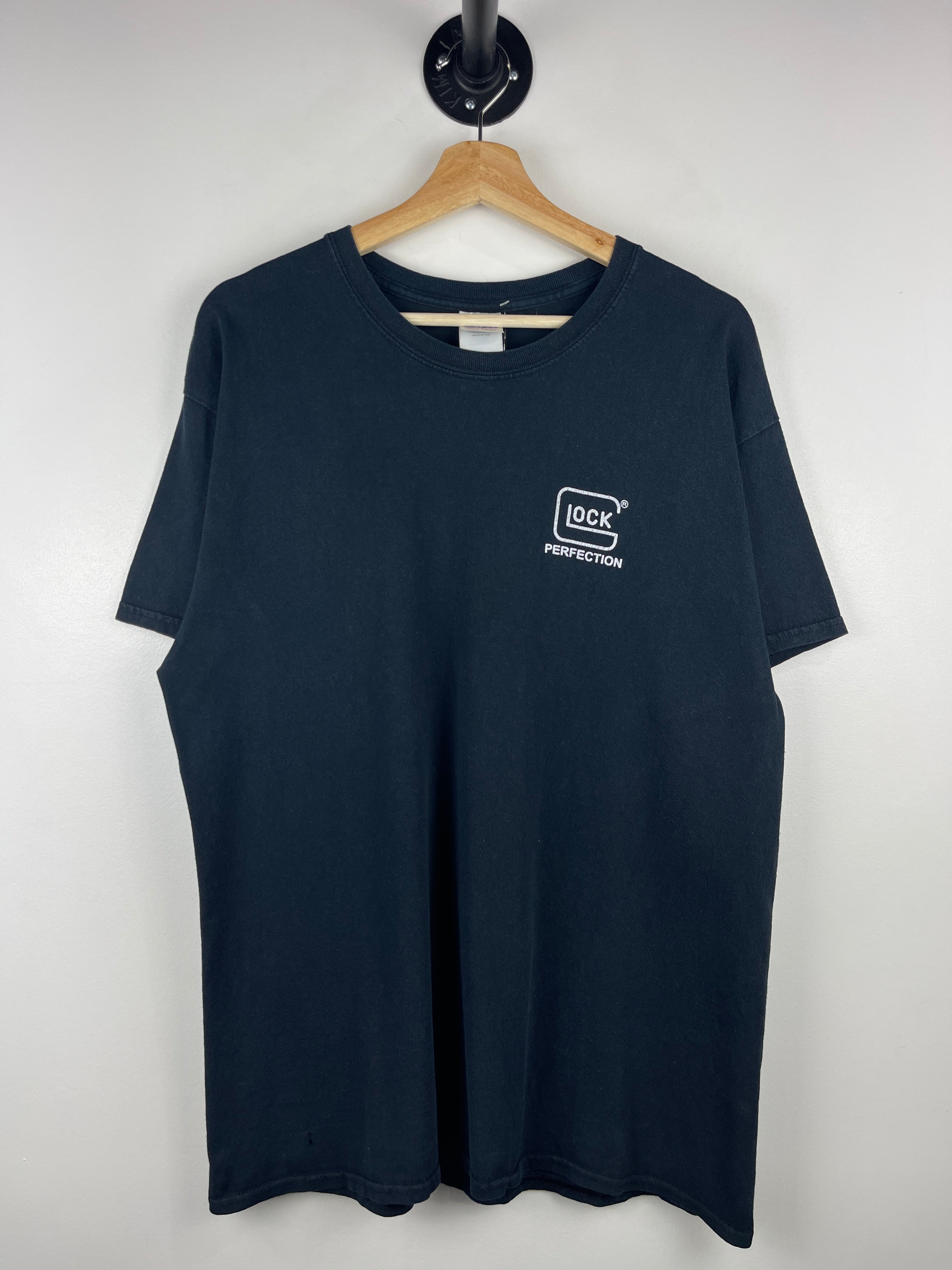 Vintage Glock Perfection Gun Blueprint Black Tee