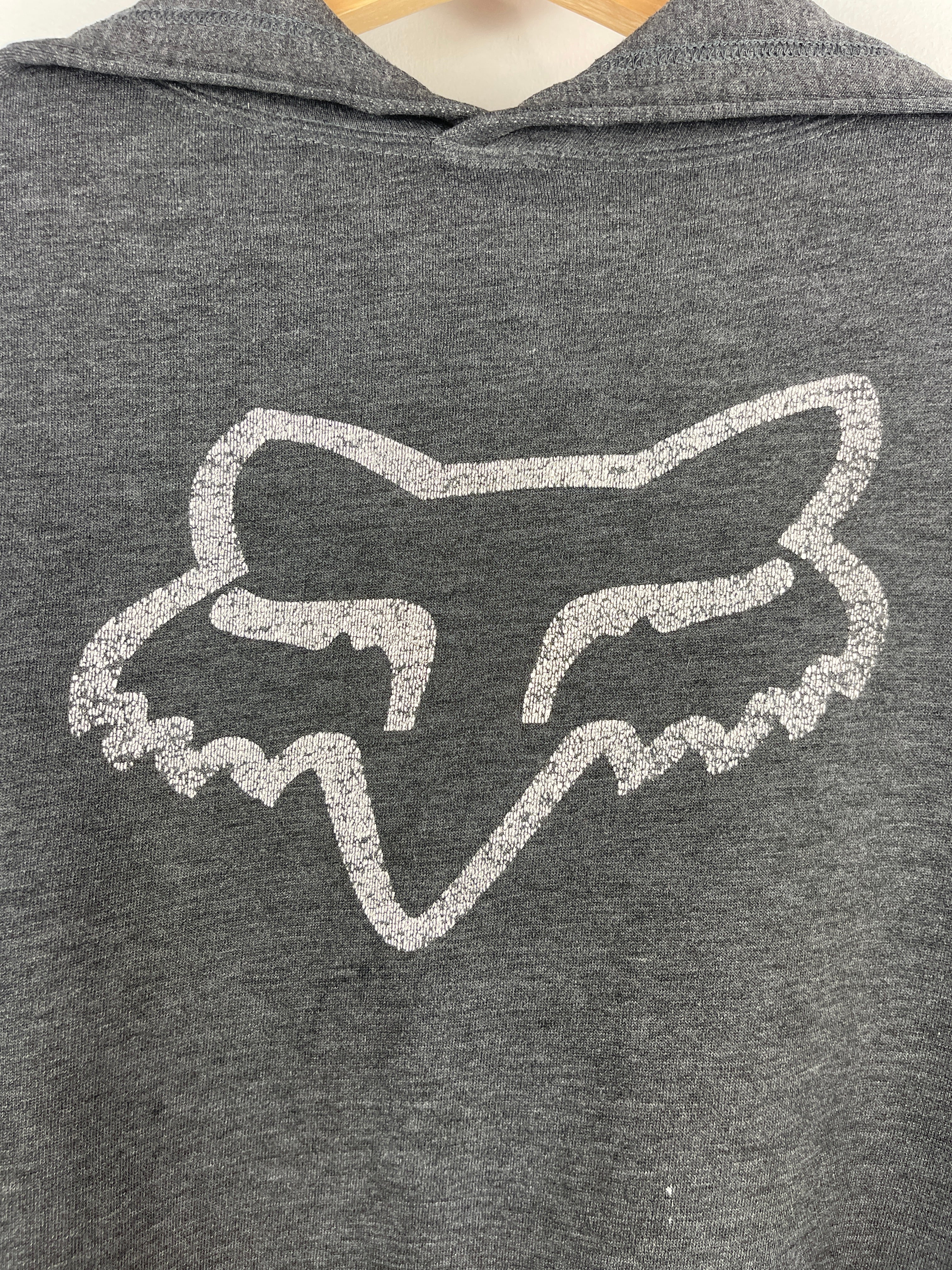 Vintage Fox Racing Faded Grey Hoodie