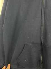 Vintage 90s Tultex Blank Navy Zip Up Hoodie