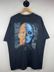 Vintage 90s WWF Stone Cold Steve Austin Other Side Skull Faded Black Tee