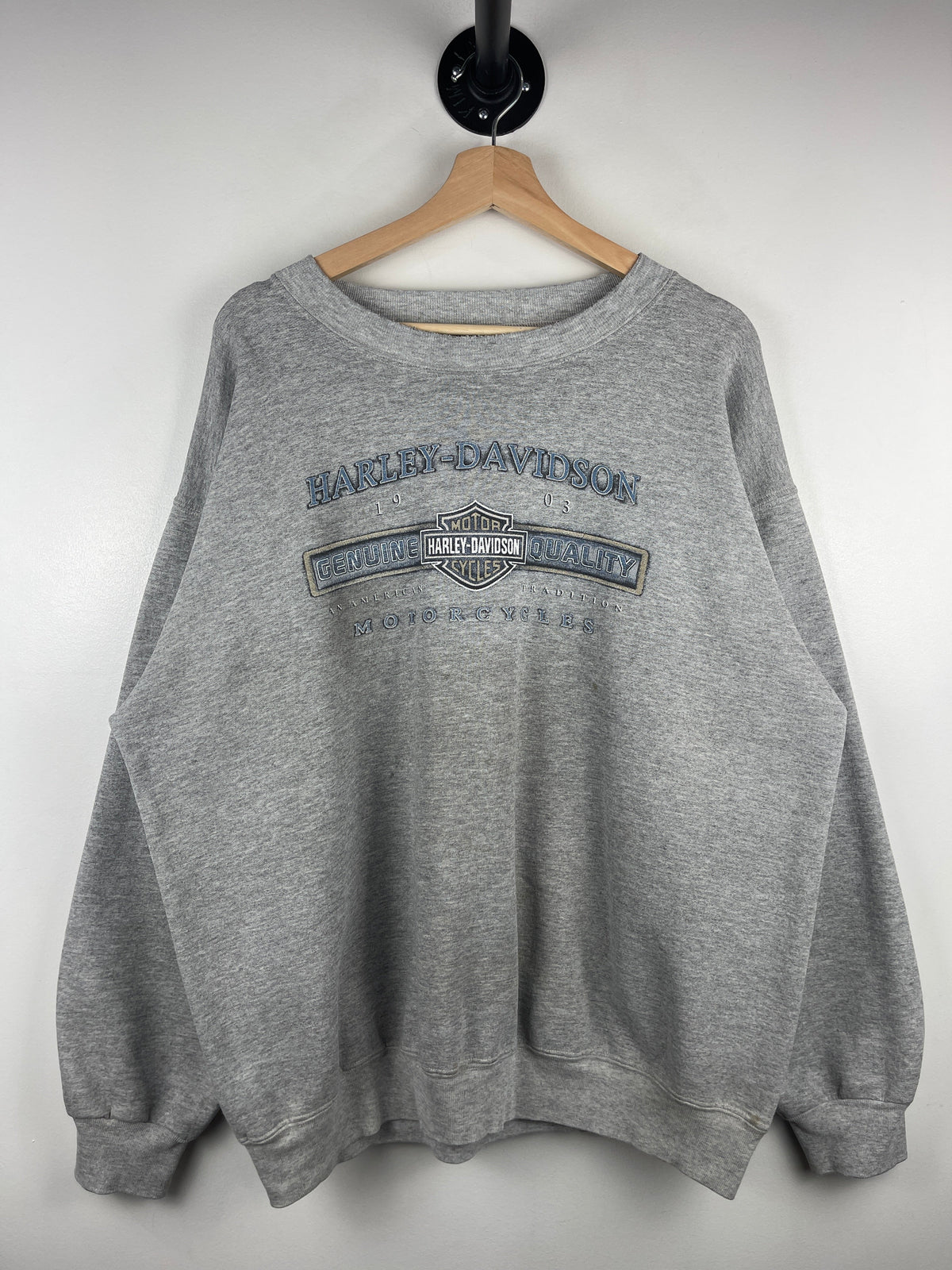 Vintage Harley Davidson Eagle Appleton Wisconsin Grey Crewneck