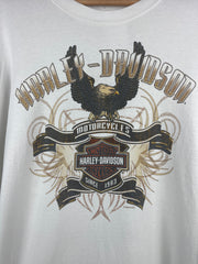 Vintage Harley Davidson Eagle New York White Long Sleeve