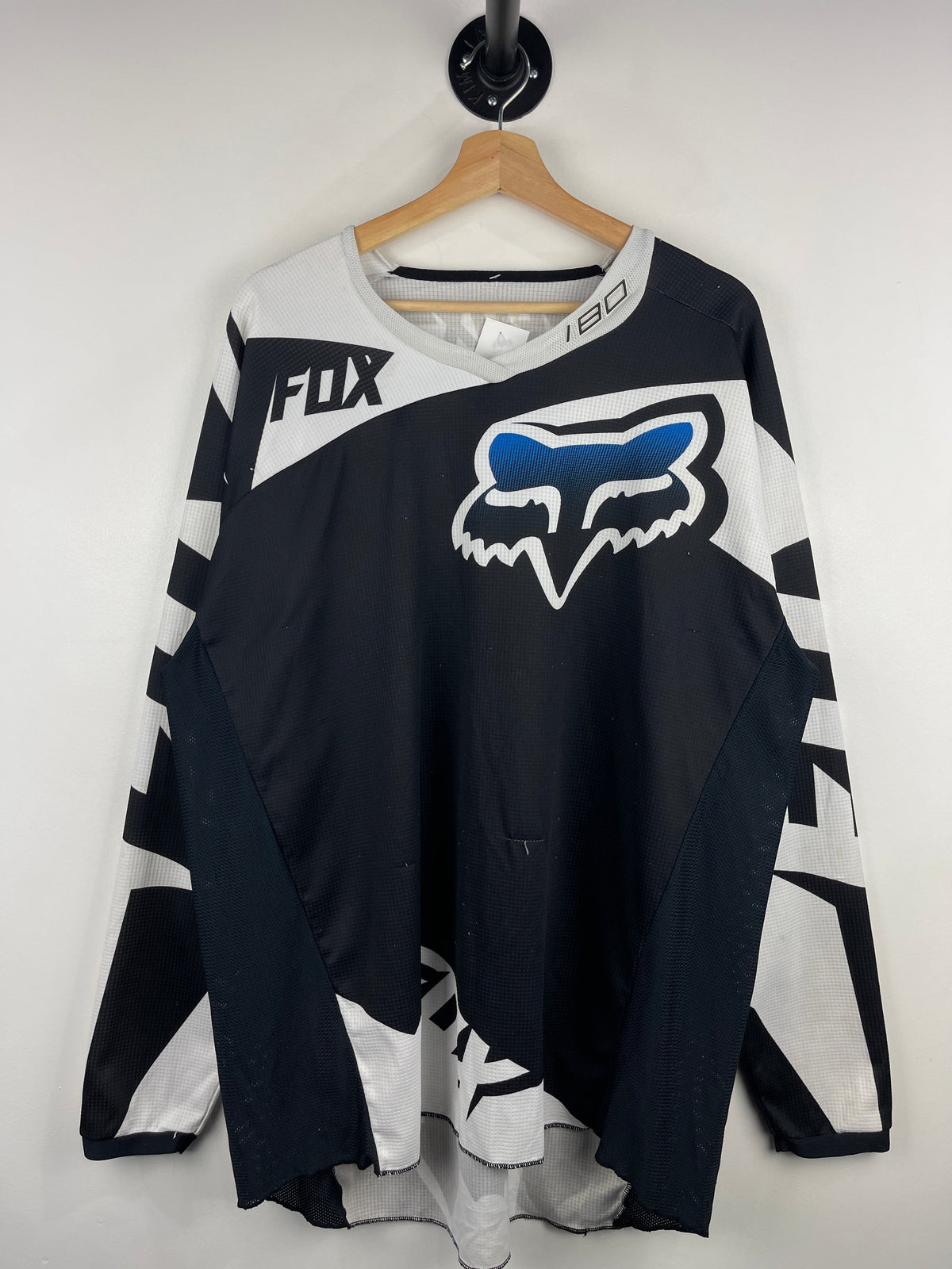 Vintage Fox 180 Motocross Black & White Long Sleeve Jersey