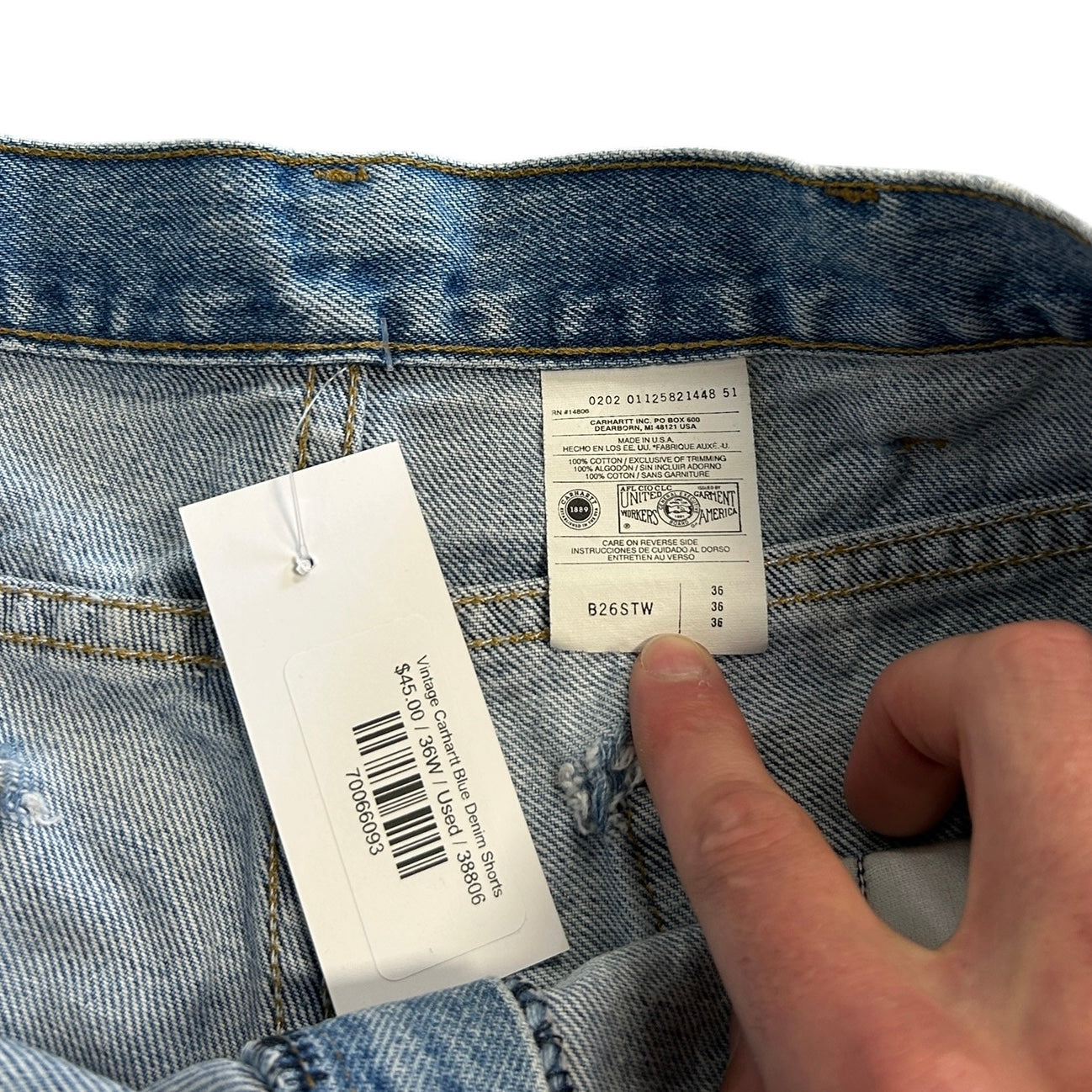 Vintage Carhartt Blue Denim Shorts