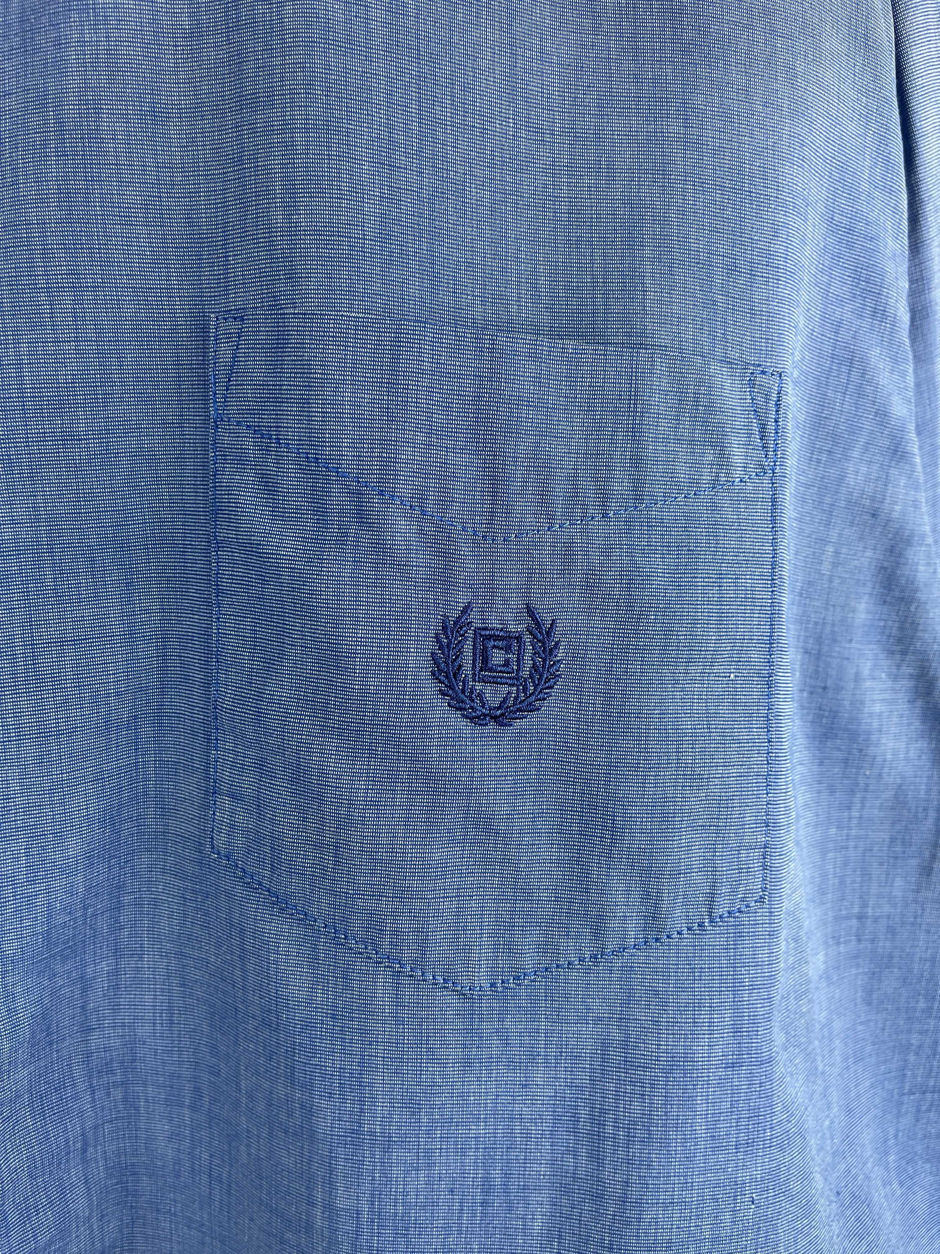 Vintage Chaps Blue Long Sleeve Button Up Shirt