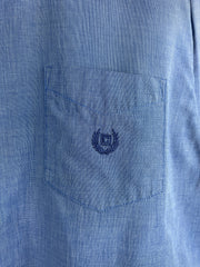 Vintage Chaps Blue Long Sleeve Button Up Shirt