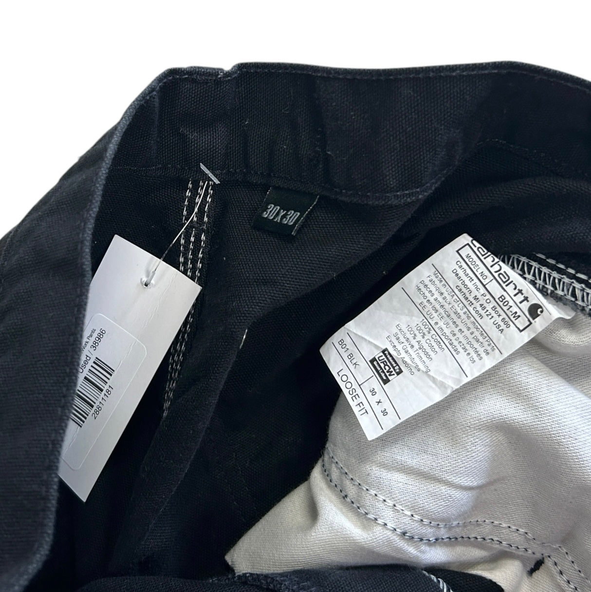 Vintage Carhartt Double Knee Black Work Pants