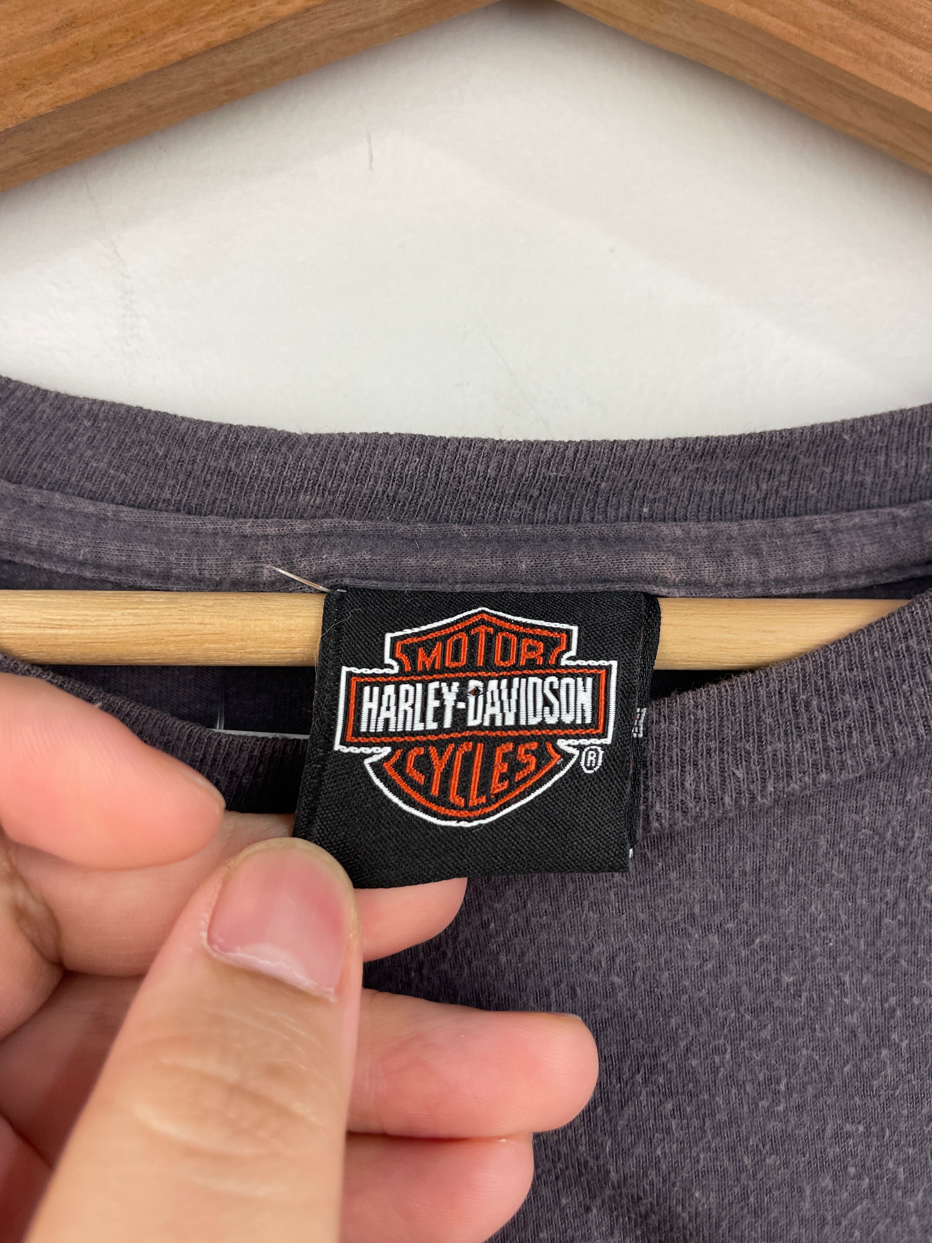 Vintage Harley Davidson Thiensville Wisconsin Grey Pocket Tee
