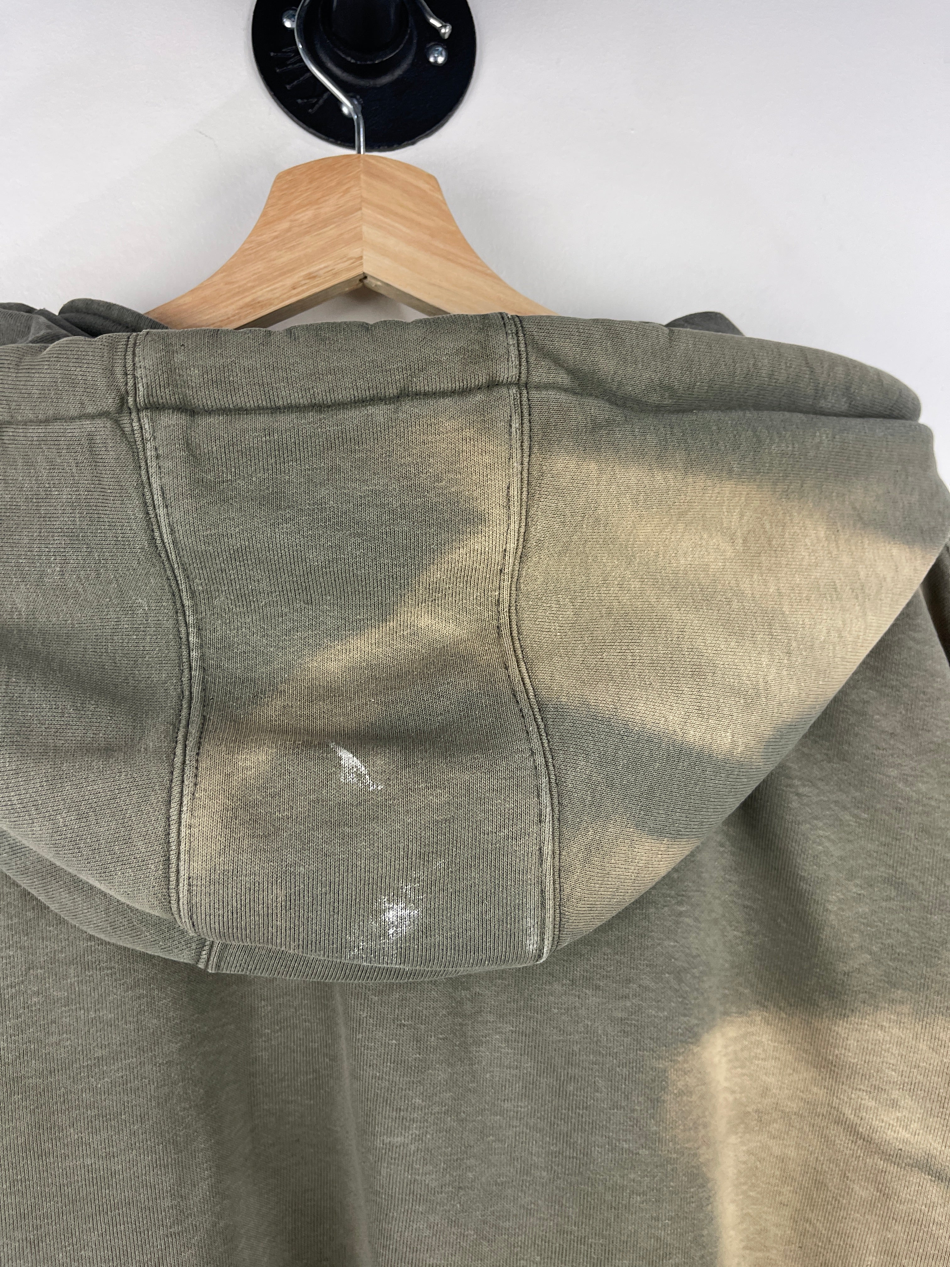 Vintage Carhartt Quarter Zip Sun Faded Green Hoodie