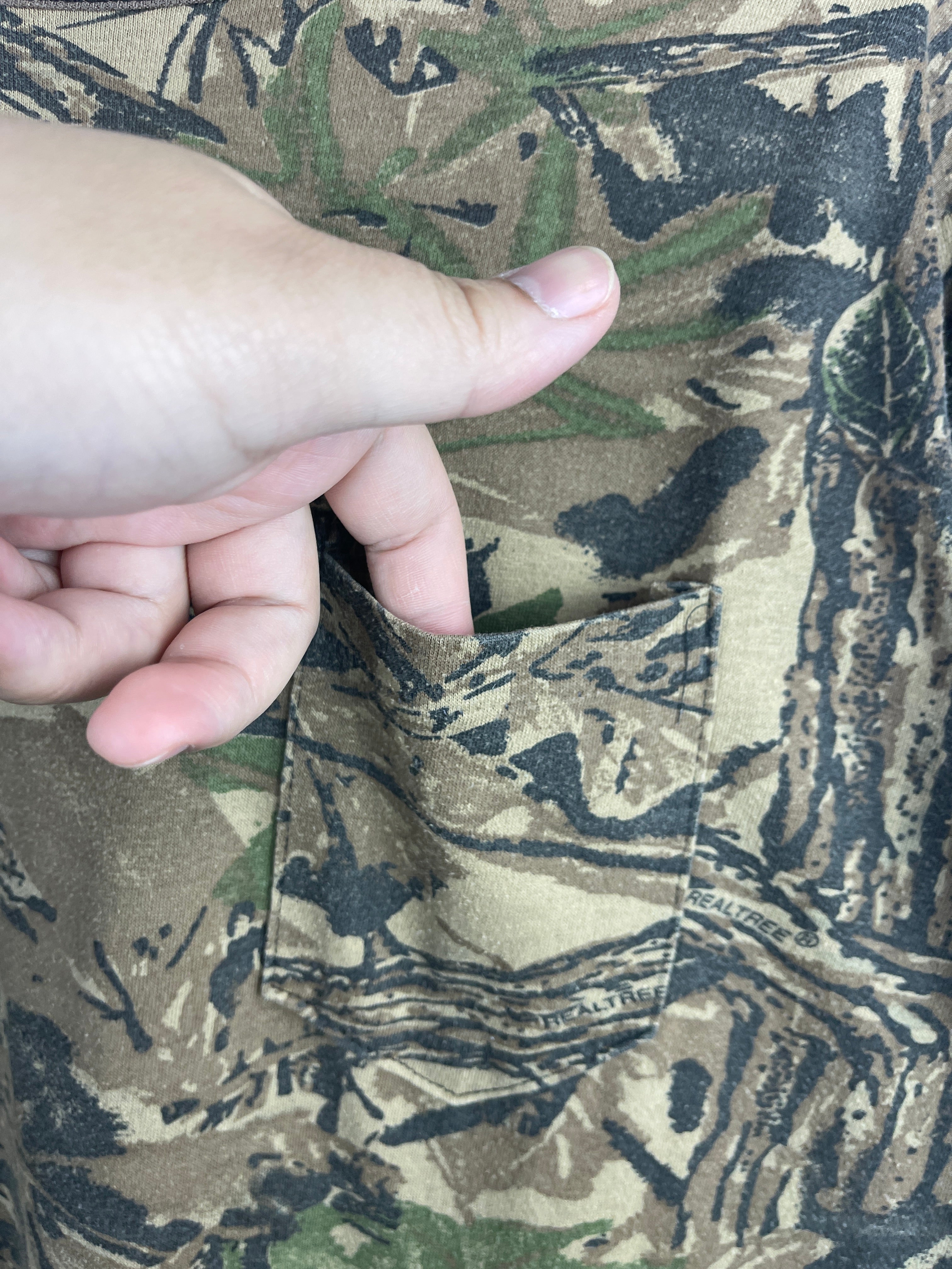 Vintage 90s Spartan Real Tree Camo Pocket Long Sleeve