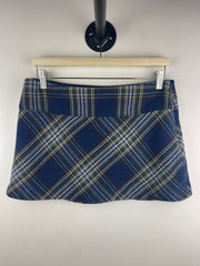Vintage Aeropostle Women's Navy Plaid Mini Skirt