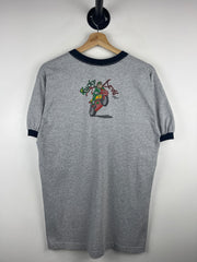 Vintage Get Lucky Cycle Sports Grey Ringer Tee