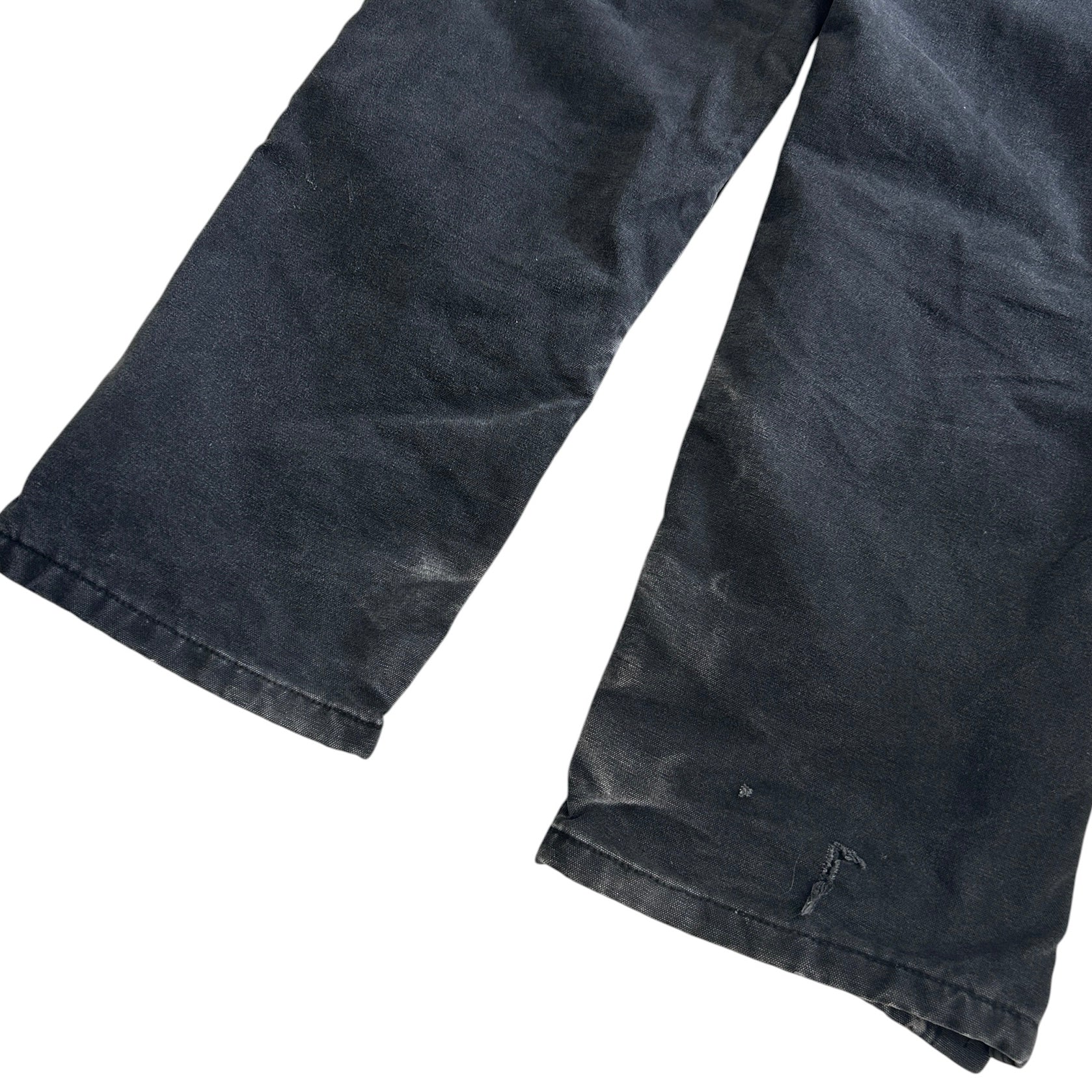 Vintage Carhartt Double Knee Faded Black Insulated Overalls R27 BLK