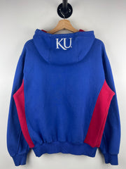 Vintage Kansas Jayhawks University Embroidered Blue Hoodie