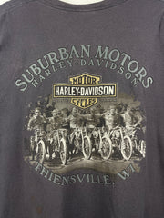 Vintage Harley Davidson Thiensville Wisconsin Grey Pocket Tee