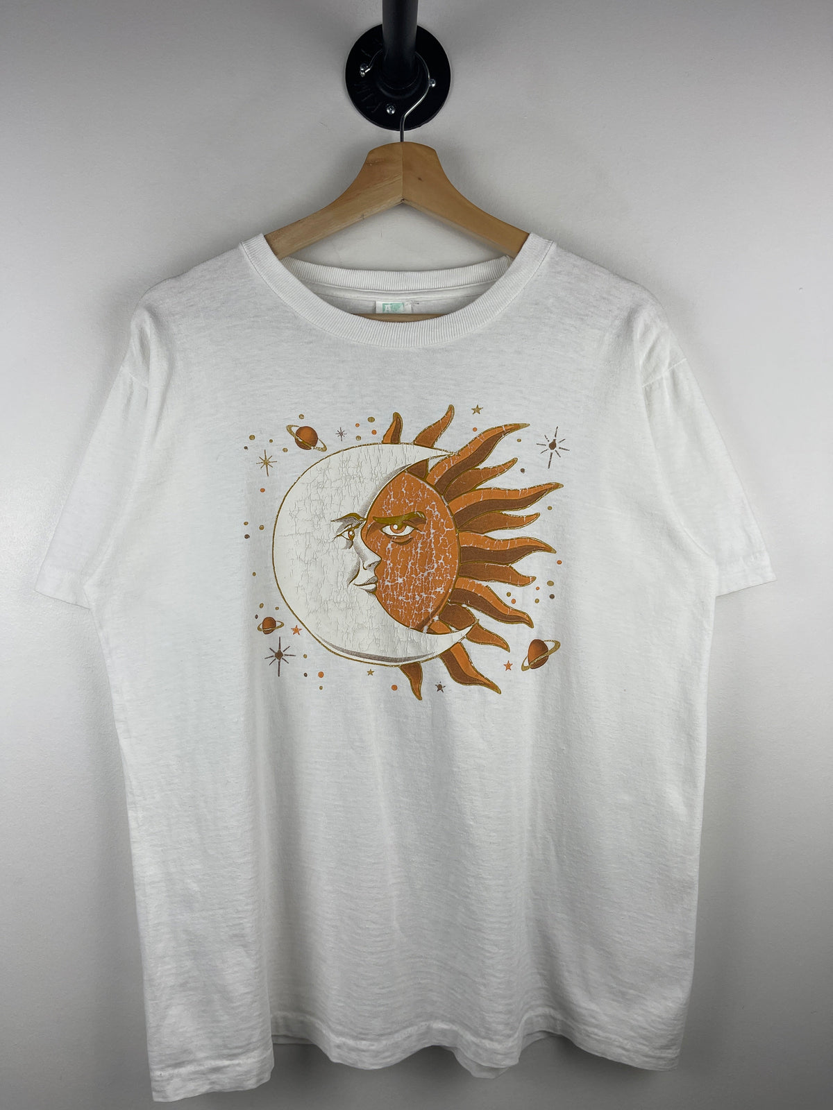 Vintage 90s Sun & Moon White Tee