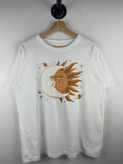 Vintage 90s Sun & Moon White Tee
