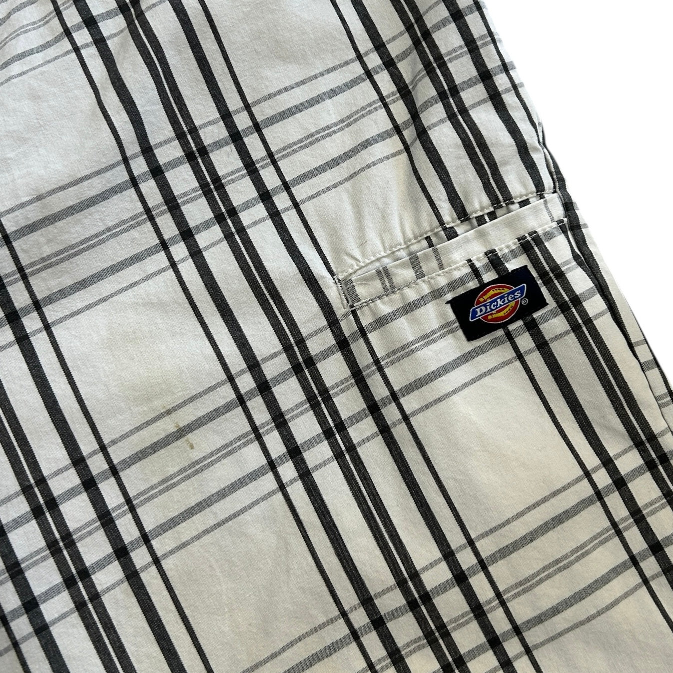 Vintage Dickies White Plaid Board Shorts