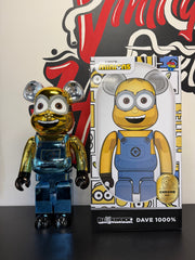 Bearbrick Minons Dave Chrome Version 1000%