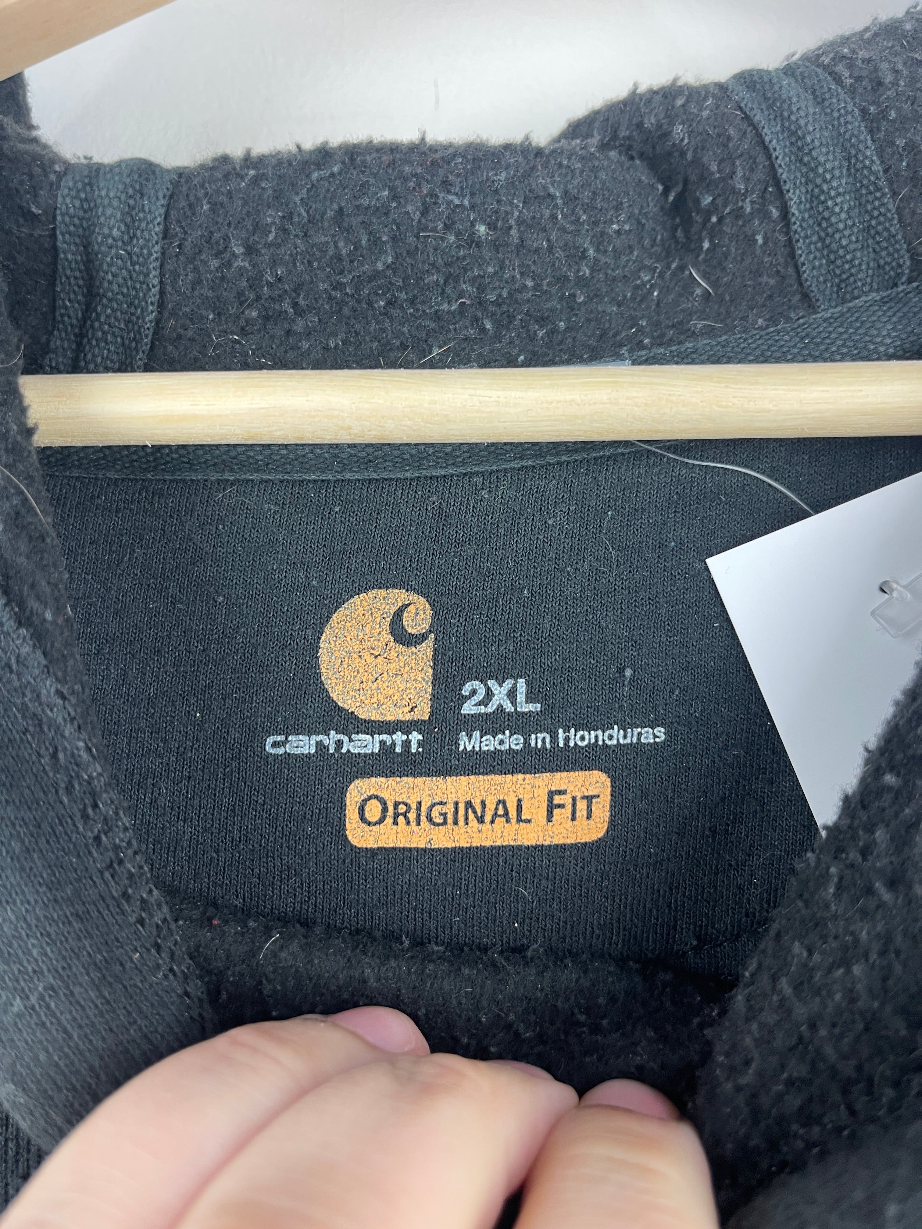 Vintage Carhartt Spellout Black Hoodie