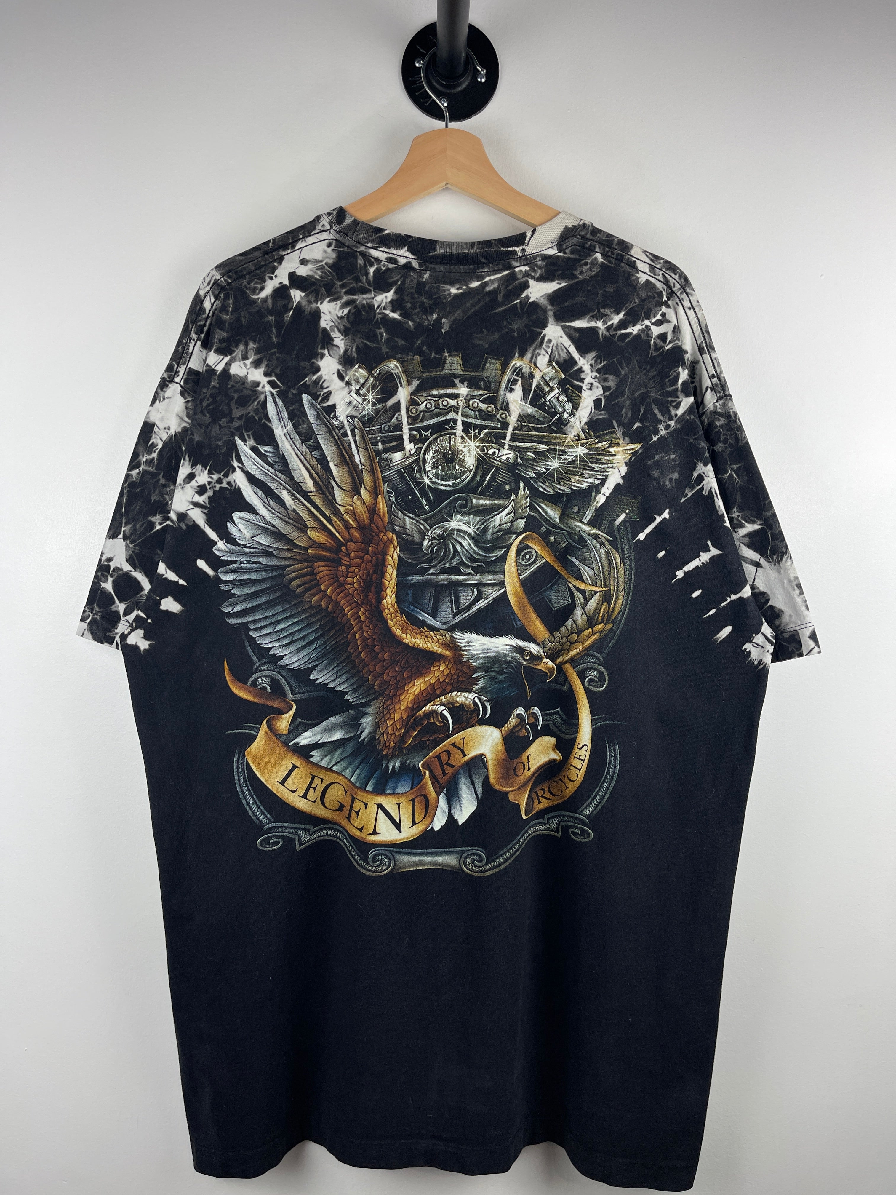 Vintage Legendary Of Motorcycles Eagle Studded Black Tee
