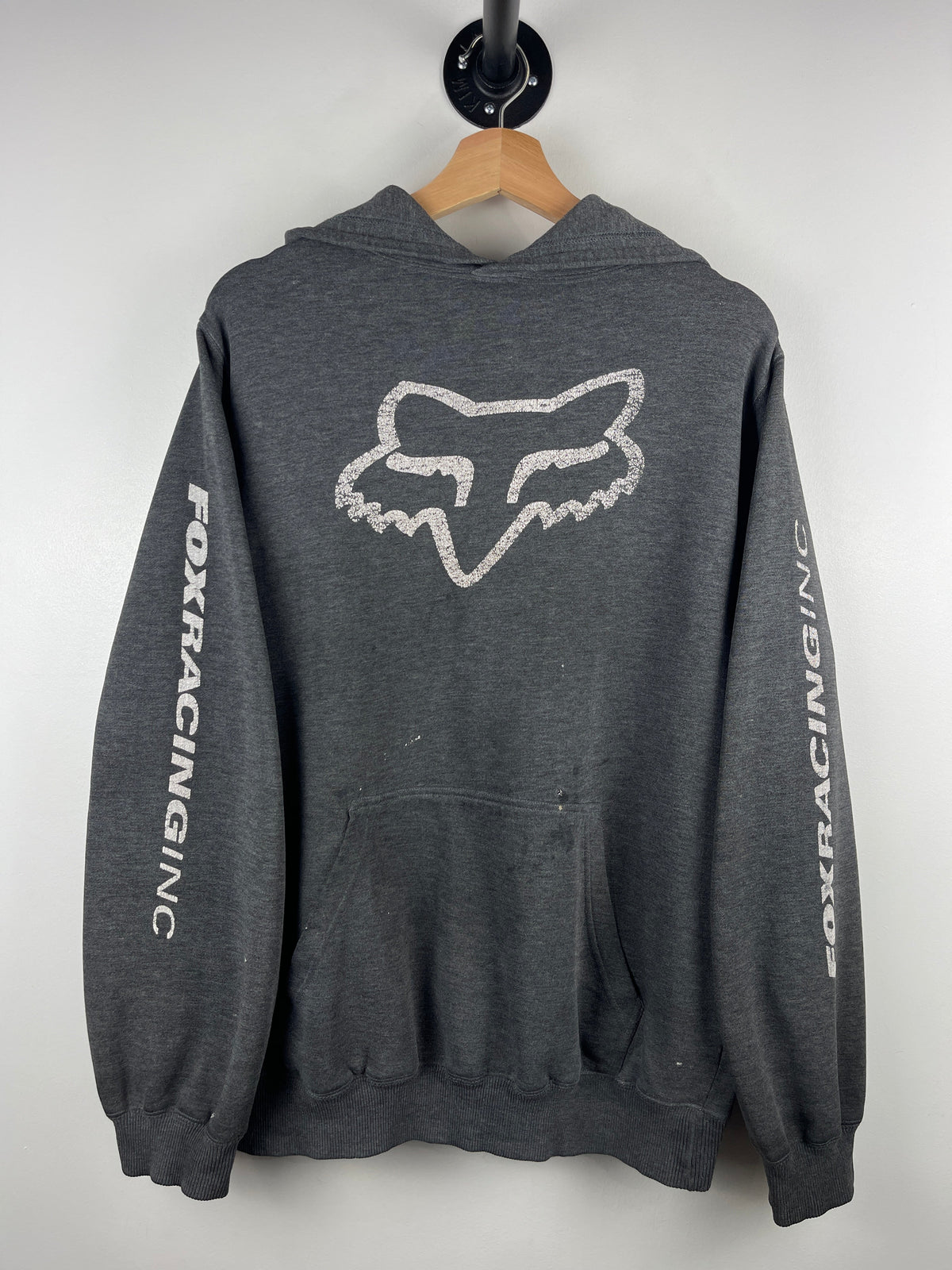 Vintage Fox Racing Faded Grey Hoodie