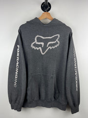 Vintage Fox Racing Faded Grey Hoodie