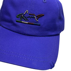 Vintage Greg Norman Shark Golf Purple Strapback Hat