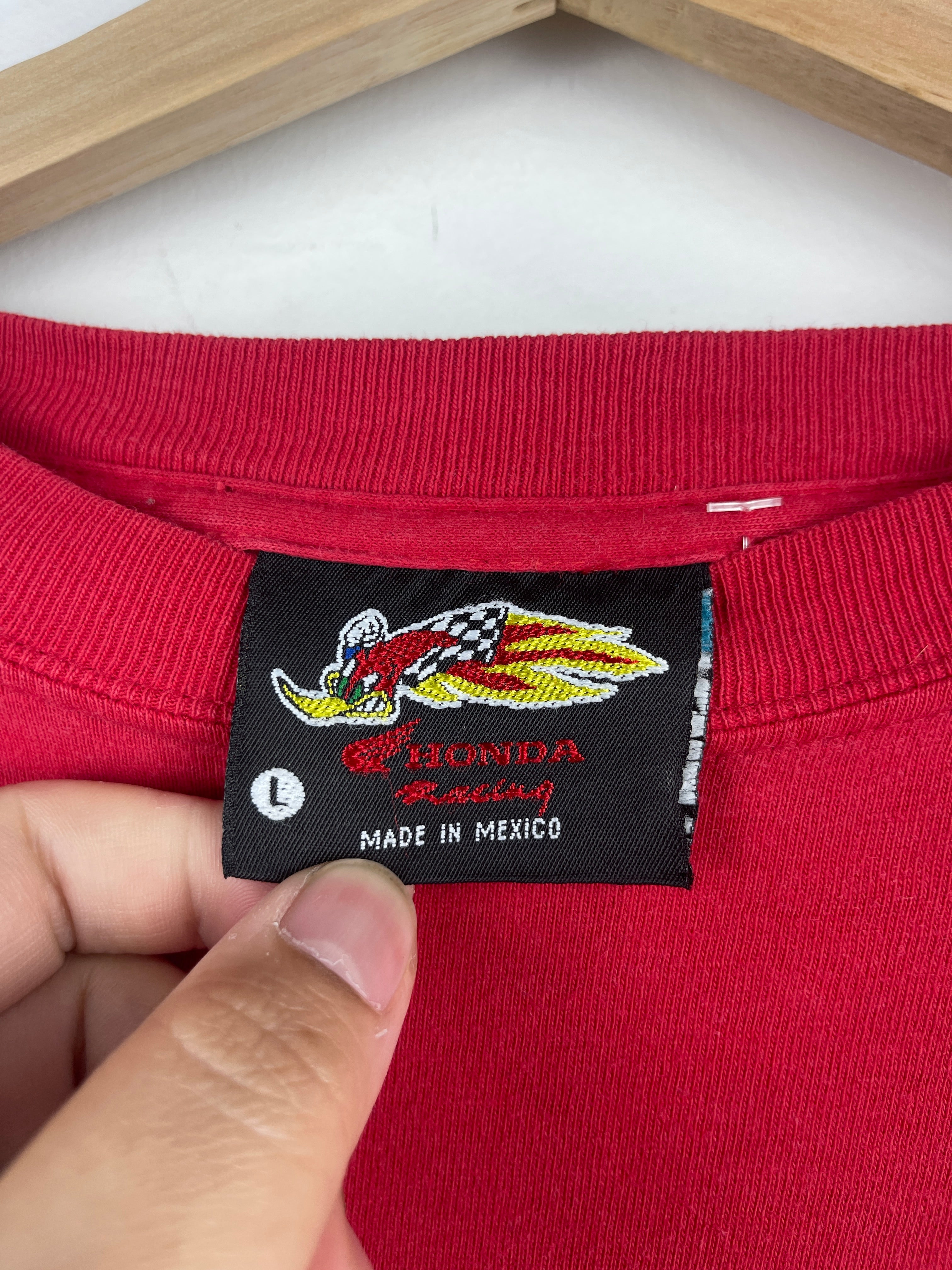 Vintage Honda Racing Woody Woodpecker Red Long Sleeve