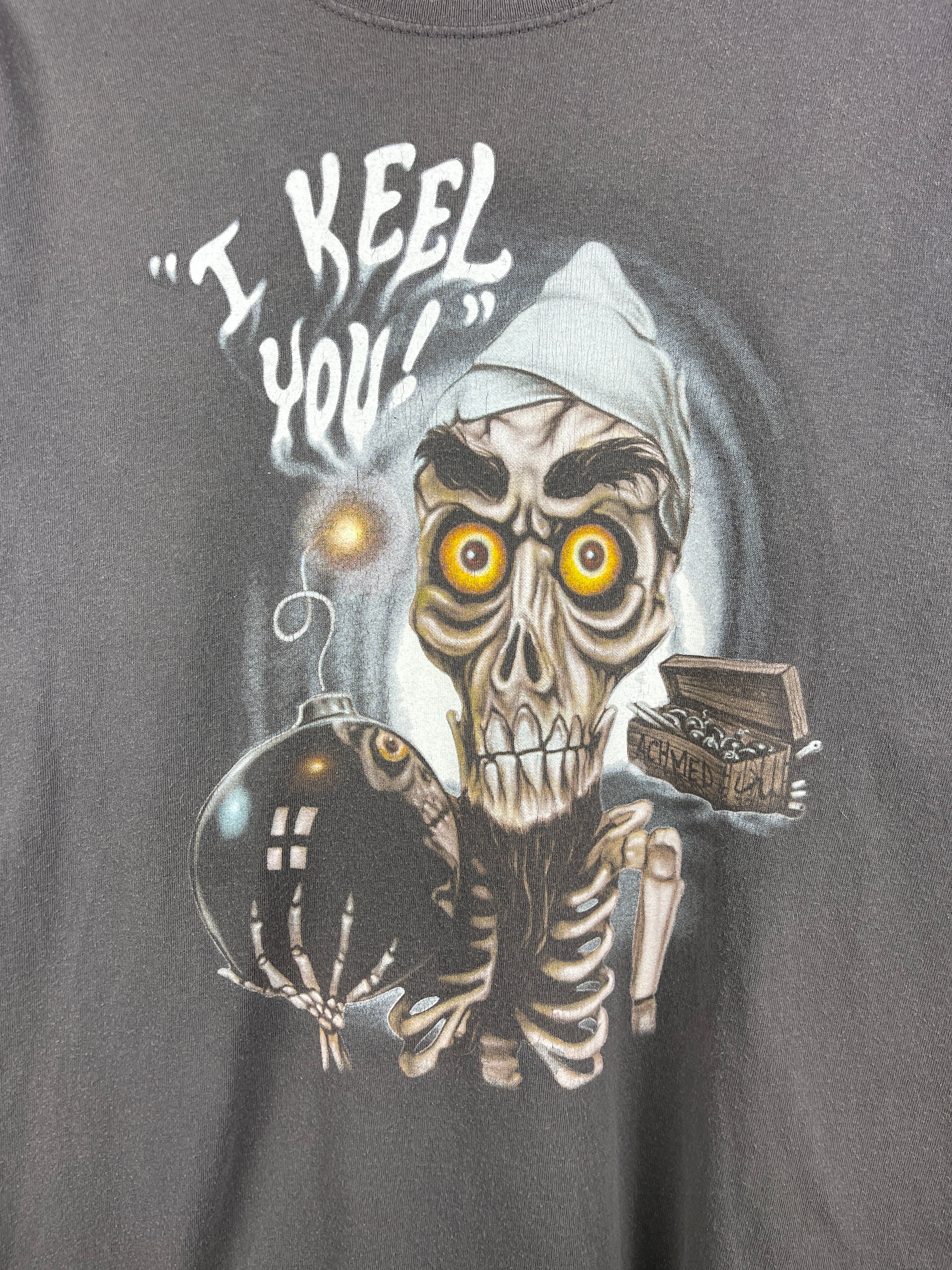 Vintage Jeff Dunham I Keel You! Art Grey Tee