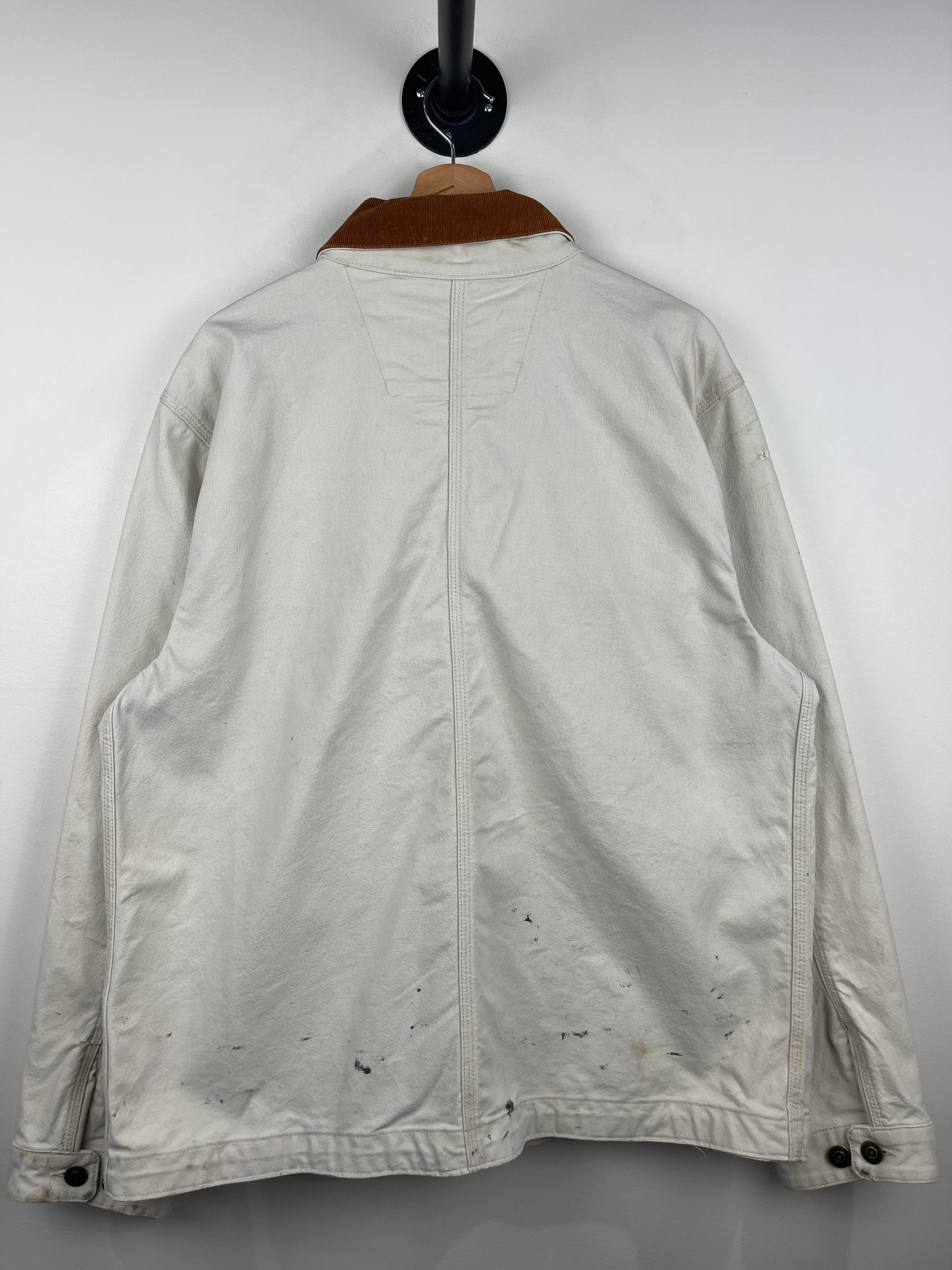 Vintage Carhartt Chore Thrashed Beige Work Jacket