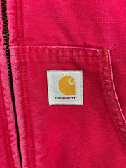 Vintage Carhartt Active Red Hooded Work Jacket J04 RED