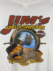 Vintage Harley Davidson Eagle Florida White Tee